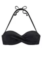 Lascana Damen Mix-Kini Bikini Bügel Bandeau Top schwarz, Größe:36C
