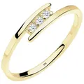 Elli DIAMONDS Verlobungsring Trio Diamant 0.045 ct. 375 Gelbgold 54 Damen 