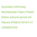 Schulfüller EASYbirdy Rechtshänder Feder A Pastel Edition soft pink apricot inkl