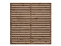 Woodtex Gartenzaun Sichtschutzzaun Windschutzzaun aus kesseldruckimprägniert, Rhombus Kiefer Nadelholz Braun 180x180cm,glatt gehobelt, Leisten 20 x 70 mm