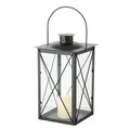 Boltze Home Laterne aus schwarzem Metall 17x30cm