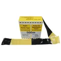 Kelmaplast Absperrband, ohne Aufdruck, gelb/schwarz, 500 m (Flatterband)