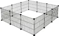 Kerbl Pet Freilaufgehege Hopsi, 12x Gitterelemente, je 35x35cm, flexibel erweiterbar, einfache Montage, Stecksystem