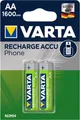 10X Varta 48093 Phone Power AA (Mignon)/HR6 (58399) - 1600 mAh - Nickel-Metallhy