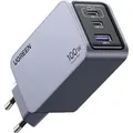 Ugreen 100W GaN Tech Nexode Pro Fast Wall Charger, 1x USB-A & 2x USB-C Space Grey (15203)