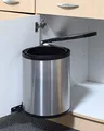 Spetebo Edelstahl Einbau Mülleimer - 12 Liter - Abfalleimer Abfallsammler Schwenkeimer Abfallbehälter Küche