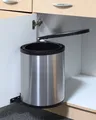 Spetebo Einbaumülleimer Edelstahl Einbau Mülleimer - 12 L, Abfalleimer Abfallsammler Schwenkeimer Küche