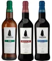 3 Flaschen Sandeman Mix aus 3 Sorten a 0,75 L 15% vol. 1x Sandeman Fino 1x Sandeman Sherry Medium 1x Sandeman Sherry medium sweet
