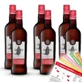 Sandemann, Medium Dry, Sherry sortenreines Weinpaket + VINOX Winecards (6x0,75l)