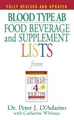 Peter J. D'Adamo Blood Type AB Food, Beverage and Supplement Lists (Taschenbuch)