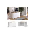 Vicco Kommode Wido Weiß Eiche 80 x 50 cm mit 2 Türen