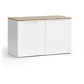 Vicco Kommode, Weiß, Sonoma Eiche, Holzwerkstoff, 2 Fächer, Rechteckig, 80x50x40 cm, Wohnzimmer, Kommoden & Sideboards, Kommoden