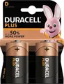 DURACELL® Batterie Plus, Mono D, 1,5 V, 2 Stück 62000