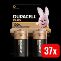 Duracell Batterie Batterie D Zelle Alkali Mangan Plus-D K2 Mono 1,5 V 37 SETS