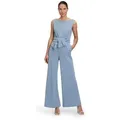 Vera Mont Overall Vera Mont Jumpsuit mit weitem Bein (1-tlg) Bunddetail blau 46