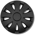 Radkappen schwarz matt 14 Zoll - Radzierblenden für Stahlfelgen - Alufelgen Look Radblenden Für die meisten Marken und Felgen - Europäisches Produkt aus recyceltem Kunststoff - 4er Set Zierkappen
