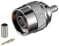 Goobay N-Stecker Crimp Ø 5,2 mm - mit vergoldetem Kontakt, für RG 58-Kabel