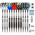 Soft Tip Darts Set mit Accessories| 12 Pack langlebige Kunststoffspitzen