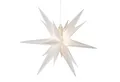 MARELIDA LED-Stern für außen LED Weihnachtsstern 3D Leuchtstern Hängestern Timer 30cm für Außen, LED Classic, warmweiß (2100K bis 3000K)