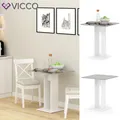 Esstisch Küchentisch Esszimmer Tisch Säulentisch Ewert weiß beton 65x65 cm Vicco