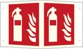 Brandschutzschild Feuerlöscher Aluminium (B x H) 150mm x 150mm ISO 7010 1St.