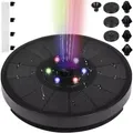 Solarbrunnen LED Beleuchtung Garten Springbrunnen Fontäne Wasserspiel Solarpumpe