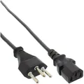 INLINE Netzkabel, Netzstecker Schweiz auf Kaltgerätestecker C13, 1,0m
