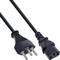 InLine 16651R Netzkabel, Netzstecker Schweiz auf Kaltgerätestecker C13, 1,0m