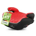 WALSER Premium Kindersitzerhöhung ISOFIX Andy, Qualitätssieger Sehr Gut* Kindersitz Auto Boostersitz i-Size ca. 6-12 Jahre 125-150 cm, Sitzerhöhung Booster waschbar neueste Norm ECE R 129 schwarz/rot