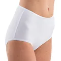 HERMKO 1150 5er Pack Damen Maxi-Slip aus 100% Bio-Baumwolle, Farbe:weiß, Größe:40/42 (M)