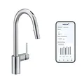 Moen 7565EVC Align U by Moen Smart Pulldown Küchenarmatur mit Sprachsteuerung und MotionSense, Chrom