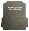 PICKUPMATTE Antirutschmatte Ford Ranger 2023 New Generation Doppelkabine Raptor WILDTRAK DOKA m. original Laderaumwanne ab BJ 01/2023 - Variante Ausbuchtung an der Kabinenrückwand - Form #1