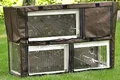 nanook Flauschi - Schutzhülle für Kaninchenstall Hasenstall Flauschi, 122 x 80 x 45 cm - Farbe: braun, schwarz