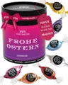 Hallingers Genuss Manufaktur Pralinen-Osterei Ostergeschenk - ohne Alkohol, handgemacht aus Edelkakao in hochwertiger XXL-Geschenkdose "Frohe Ostern", Osterkörbchen-Geschenkidee