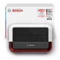Bosch Smart Home Außensirene, kabellose Alarmanlage mit Solarpanel, warnt per 3-fachen Alarmierung hörbar, sichtbar und via Push-Nachricht