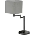 Fischer & Honsel Tischleuchte Rota, Grau, Weiß, Textil, 55 cm, Schnurschalter, Lampen & Leuchten, Innenbeleuchtung, Tischlampen, Tischlampen
