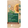 LOGONA Naturkosmetik Pflegende pflanzliche Haarfarbe, Veganes Haarfarbe-Pulver mit Bio-Henna für intensive Farbe und Glanz, Pflanzenhaarfarbe in Kupferblond (Blond), 1 x 100g