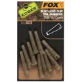 Fox Edges Camo Size 10 Slik Lead Clip Tail Rubber - 10 Leadclips, Bleiclips, Angelzubehör zum Karpfenangeln