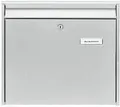 Burg Wächter Mail 5877 Si Briefkästen, Querformat, Einwurf DIN C4, Stahl, silber (61130)