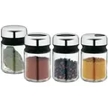 WMF Gewürzdosen-Set, Depot, Glas, 4-teilig, 9.5 cm, lebensmittelecht, Küchenzubehör, Vorratsbehälter, Gewürzgläser