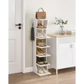 VASAGLE Schuhregal Standregal mit 6 Ebenen Schuhablage Weiß - Weiß