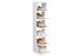 VASAGLE Schuhregal Standregal, platzsparend, für Eingangsbereich, Ecke, Schuhablage, schmal, mit 7 Ebenen, 30 x 26,4 x 110,4 cm