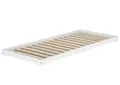 Erst-Holz®Weißes Niederflurbett Futon extra niedrig Bodenbett 100x200 Kiefer V-60.47W-10Rollrost inkl.