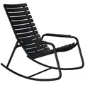 ReCLIPS Outdoor Schaukelstuhl schwarz, Armlehnen Aluminium
