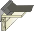Flachdachblende - außen/innen für Flachdachhäuser ohne Blendbretter  (1 Stück, T