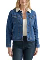 Damen Jacke mit SherpaFutter im RetroStil, Denim, S