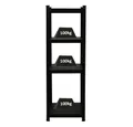 PROREGAL® Schwerlastregal Wohnregal Designregal Series RAGNAR Fachlast 100kg, Kellerregal Steckregal Garagenregal Wohnregal Schwarzes Gestell