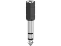 HAMA 3.5-mm-Klinken-Kupplung auf 6.3-mm-Klinken-Stecker, Audio-Adapter Kunststoff/Metall