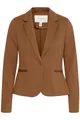 b.young BYRizetta Damen Blazer Jackenblazer Anzugsblazer mit Stretch Reverskragen 1-Knopf-Form Paspeltaschen Slim fit, Größe:38, Farbe:Bison (181027)