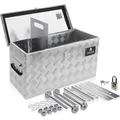 Deichselbox mit Halterung 50x17x20 Staubox anhänger Riffelblech Gurtkiste